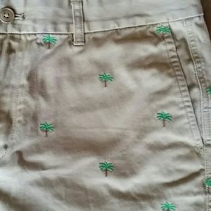 J. Crew palm tree khaki shorts